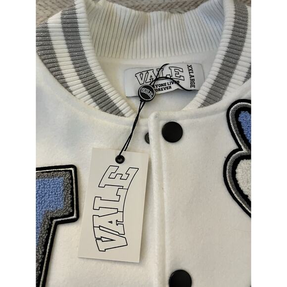 Vale Forever Varsity Jacket ‘VS’ Applique Streetwear Letterman Size XXL - Picture 3 of 10